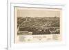 Hurley, Wisconsin - Panoramic Map-Lantern Press-Framed Premium Giclee Print