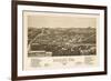 Hurley, Wisconsin - Panoramic Map-Lantern Press-Framed Premium Giclee Print