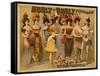 Hurly-Burly Extravaganza and Refined Vaudeville Poster-Lantern Press-Framed Stretched Canvas