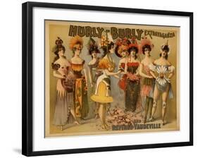 Hurly-Burly Extravaganza and Refined Vaudeville Poster-Lantern Press-Framed Art Print