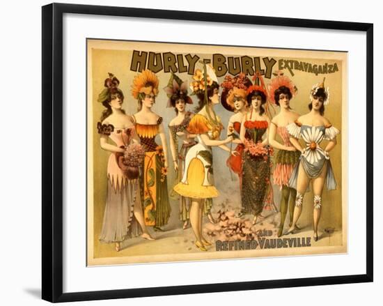 Hurly-Burly Extravaganza and Refined Vaudeville-null-Framed Art Print