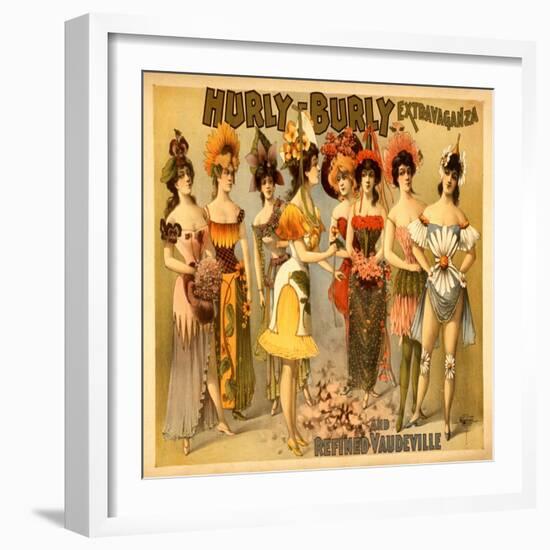 Hurly-Burly Extravaganza and Refined Vaudeville-null-Framed Art Print