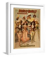 Hurly-Burly Extravaganza Theatre Poster-Lantern Press-Framed Art Print