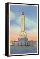 Huron Lighthouse, Lake Erie-null-Framed Stretched Canvas