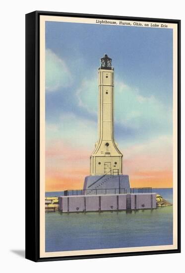 Huron Lighthouse, Lake Erie-null-Framed Stretched Canvas