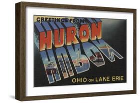 Huron, Ohio - Lake Erie-Lantern Press-Framed Art Print