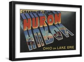 Huron, Ohio - Lake Erie-Lantern Press-Framed Art Print
