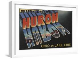Huron, Ohio - Lake Erie-Lantern Press-Framed Art Print