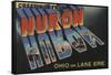 Huron, Ohio - Lake Erie-Lantern Press-Framed Stretched Canvas