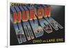 Huron, Ohio - Lake Erie-Lantern Press-Framed Art Print