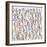 Hurray! 2014, monoprint collage-Sarah Battle-Framed Giclee Print