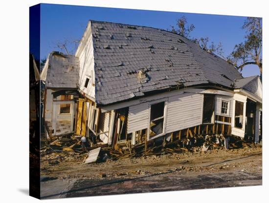 Hurricane Damage, Louisiana, USA-Walter Rawlings-Stretched Canvas