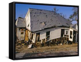 Hurricane Damage, Louisiana, USA-Walter Rawlings-Framed Stretched Canvas