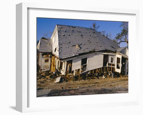 Hurricane Damage, Louisiana, USA-Walter Rawlings-Framed Photographic Print