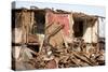Hurricane Earthquake Disaster Damage Ruined House-ia_64-Stretched Canvas
