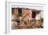 Hurricane Earthquake Disaster Damage Ruined House-ia_64-Framed Photographic Print