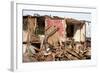 Hurricane Earthquake Disaster Damage Ruined House-ia_64-Framed Photographic Print