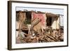 Hurricane Earthquake Disaster Damage Ruined House-ia_64-Framed Photographic Print