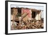 Hurricane Earthquake Disaster Damage Ruined House-ia_64-Framed Photographic Print