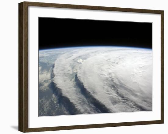 Hurricane Ike, from International Space Station-Stocktrek Images-Framed Photographic Print