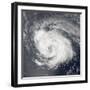 Hurricane Ike, from International Space Station-Stocktrek Images-Framed Photographic Print