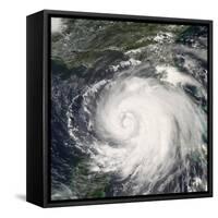 Hurricane Ike, from International Space Station-Stocktrek Images-Framed Stretched Canvas