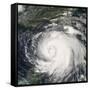 Hurricane Ike, from International Space Station-Stocktrek Images-Framed Stretched Canvas