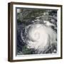 Hurricane Ike, from International Space Station-Stocktrek Images-Framed Premium Photographic Print