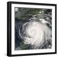 Hurricane Ike, from International Space Station-Stocktrek Images-Framed Premium Photographic Print