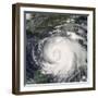 Hurricane Ike, from International Space Station-Stocktrek Images-Framed Photographic Print