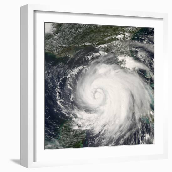 Hurricane Ike, from International Space Station-Stocktrek Images-Framed Photographic Print