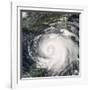 Hurricane Ike, from International Space Station-Stocktrek Images-Framed Photographic Print