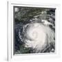 Hurricane Ike, from International Space Station-Stocktrek Images-Framed Photographic Print