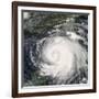 Hurricane Ike, from International Space Station-Stocktrek Images-Framed Photographic Print