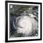 Hurricane Ike, from International Space Station-Stocktrek Images-Framed Photographic Print