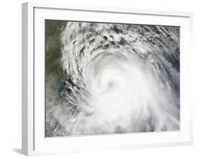 Hurricane Ike, from International Space Station-Stocktrek Images-Framed Photographic Print