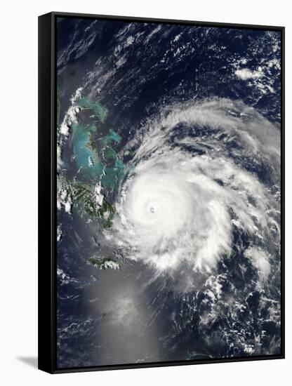 Hurricane Ike over Cuba, Hispaniola, and the Bahamas-Stocktrek Images-Framed Stretched Canvas