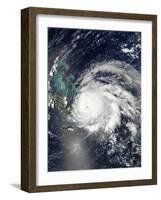 Hurricane Ike over Cuba, Hispaniola, and the Bahamas-Stocktrek Images-Framed Photographic Print