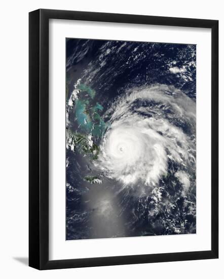 Hurricane Ike over Cuba, Hispaniola, and the Bahamas-Stocktrek Images-Framed Photographic Print