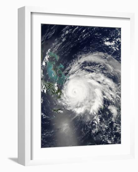 Hurricane Ike over Cuba, Hispaniola, and the Bahamas-Stocktrek Images-Framed Photographic Print