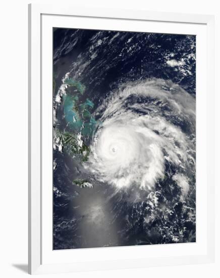 Hurricane Ike over Cuba, Hispaniola, and the Bahamas-Stocktrek Images-Framed Photographic Print