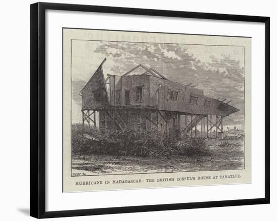 Hurricane in Madagascar, the British Consul's House at Tamatave-null-Framed Giclee Print