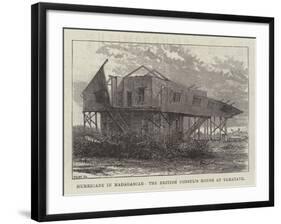 Hurricane in Madagascar, the British Consul's House at Tamatave-null-Framed Giclee Print