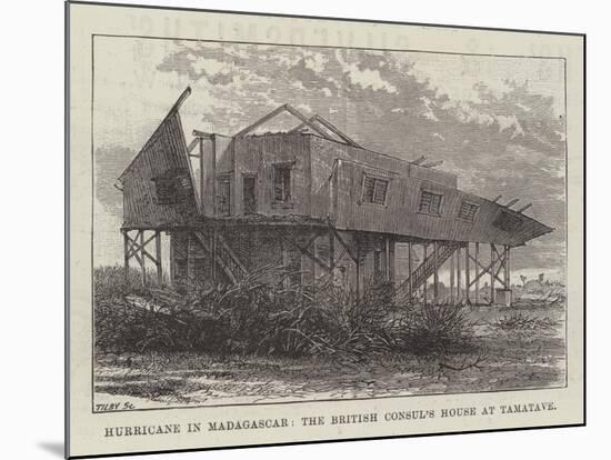 Hurricane in Madagascar, the British Consul's House at Tamatave-null-Mounted Giclee Print