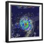 Hurricane Irma Rainfall, 3D Satellite Image-null-Framed Photographic Print