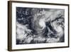 Hurricane Iselle and Hurricane Julio over the Pacific Ocean-null-Framed Photographic Print