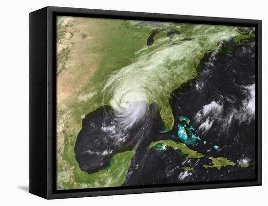 Hurricane Katrina Moved Ashore Over Southeast Louisiana and Southern Mississippi on August 29, 2005-Stocktrek Images-Framed Stretched Canvas