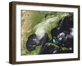 Hurricane Katrina Moved Ashore Over Southeast Louisiana and Southern Mississippi on August 29, 2005-Stocktrek Images-Framed Photographic Print