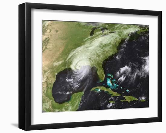 Hurricane Katrina Moved Ashore Over Southeast Louisiana and Southern Mississippi on August 29, 2005-Stocktrek Images-Framed Photographic Print