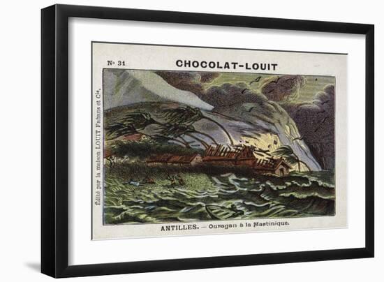 Hurricane on Martinique-null-Framed Giclee Print